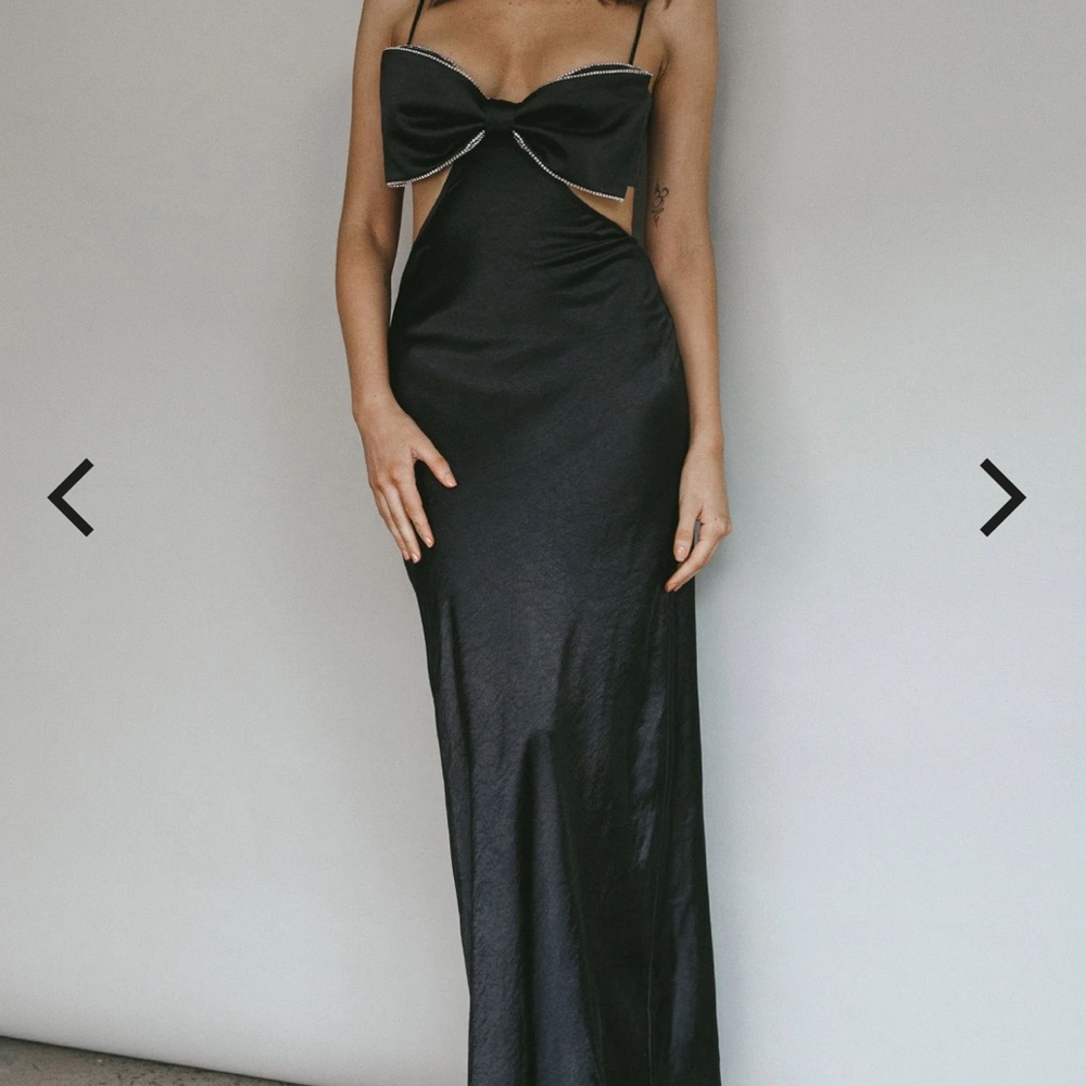 Selfie Leslie Strapless Black Gown NWT